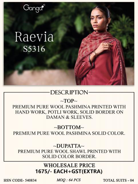 Ganga raevia 5316 ladies dress material wholesale market in delhi